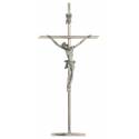 Croix sur Base - 20 cm - Métal Nickelé
