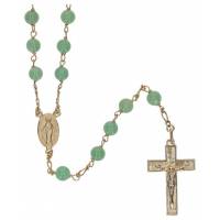 Chapelet plaqué-or - Aventurine - 6 mm