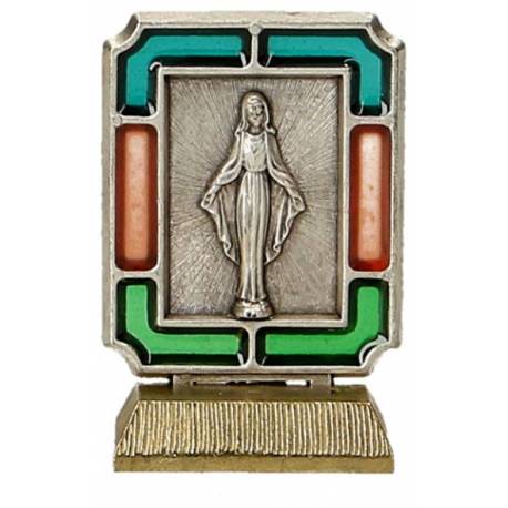 Cadre Metal/pied Miraculeuse Vitrail