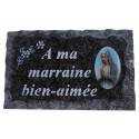 Plaque Cimetière A ma marraine bien-aimée 9x14