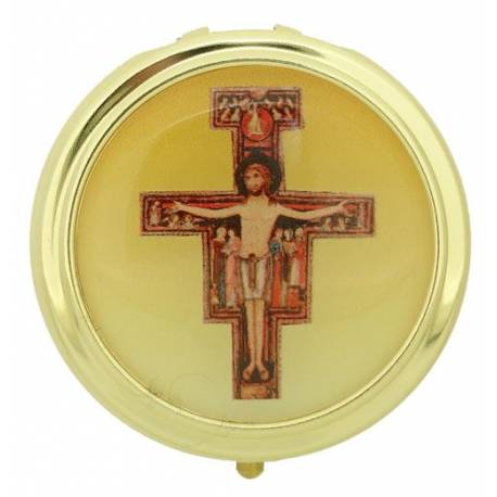 Pyxide Dorée Diam 50 mm - Croix St Damien