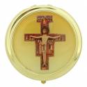 Pyxide Dorée Diam 50 mm - Croix St Damien
