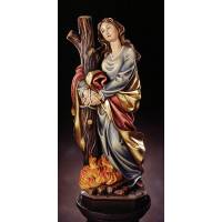 Statue en bois sculpté Sainte Afra 20 Cm Couleur