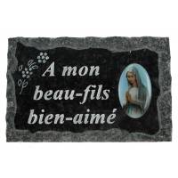 Plaque Cimetiere A Mon Beau-Fils Bien-Aime 9x14