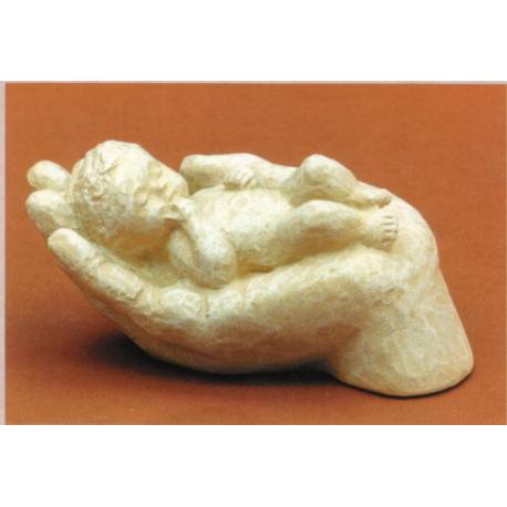 Main Couchée + Bébé - 9 cm - Blanc