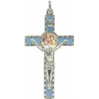 Wiegekruis - 8 cm - Blauw 