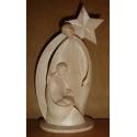 Ste Famille + Etoile 16 Cm Ton Bois