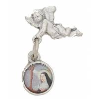 Broche Ange + Médaille Ste Rita