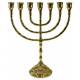 Bougeoir à 7 branches Menorah - 29 cm - Laiton