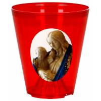 Cierge De Procession + Protege-Flamme + Image