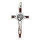 Sint-Benedictuskruis - 39 mm - Bruin / Verzilverd 