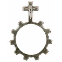 Ring-Tientje Metaal Vernikkeld 