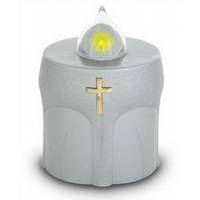 Lampe de cimetière argentée fournie sans piles - 12/CTN
