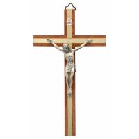 Kruisbeeld - 17 cm - Hout/Metaal 