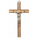 Croix Murale - 17 cm - Bois - Métal