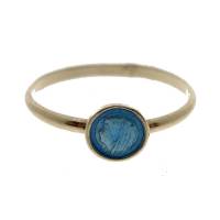 Bague Argent Email 2t Ronde Vierge