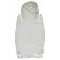 Fles Glas - Wit dopje "roos" 