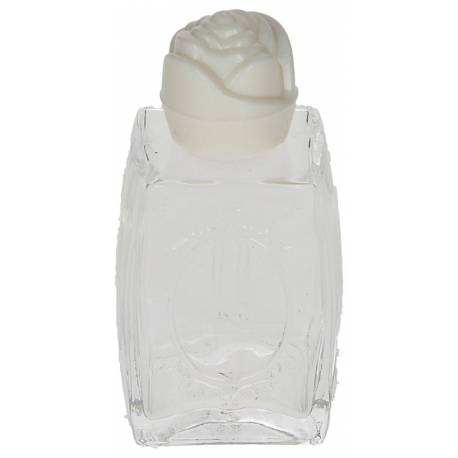 Fles Glas - Wit dopje "roos" 