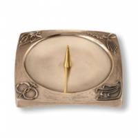 Bougeoir Bronze 4 Symboles 15 X 15 Cm
