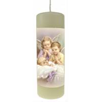 Kaars 180 X 60 mm - 2 Engelen + Kind 