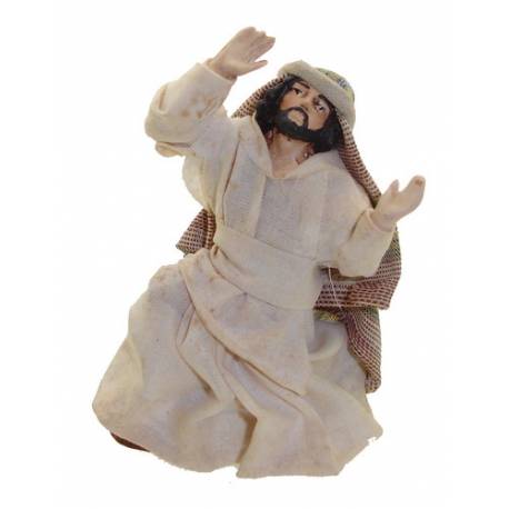 Santon Napolitain - 8 cm - Crieur assis