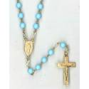 Chapelet plaqué-or - Turquoise - 6 mm