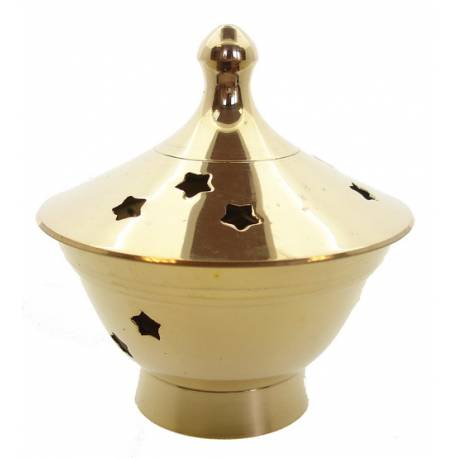 Brûle-encens - H 7 cm - Laiton