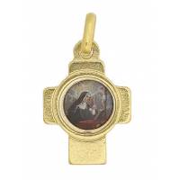 Croix Ste Rita - Métal Doré