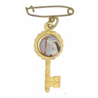 Broche - Ste Rita - Métal Doré