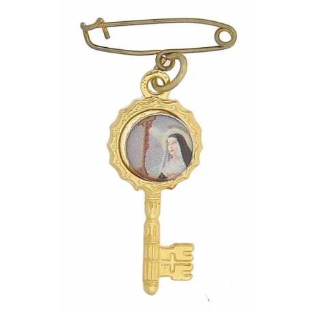 Broche - Ste Rita - Métal Doré