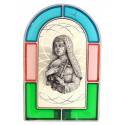 Cadre Vitrail - 6.5 X H 10 cm - Ste Rita
