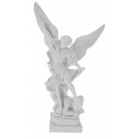Statue 30 cm - St Michel - Blanc