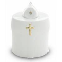 Lampe de cimetière blanche fournie sans piles - 12/CTN