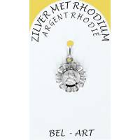 Médaille Argent Rhodié - Ange 13 mm