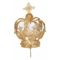 Keizerkroon Metaal Verguld / Strass 8.5 Cm 