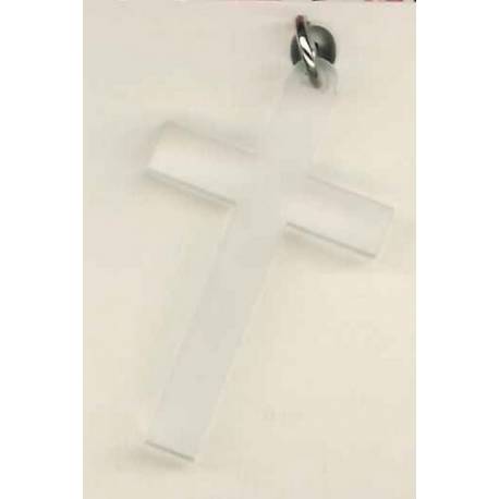 Croix sur cordon - Blanc