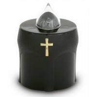 Lampe de cimetière noire fournie sans piles - 12/CTN