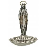 Wijwatervat 9.5 cm - O.L.V. van Lourdes - Métal Agté 