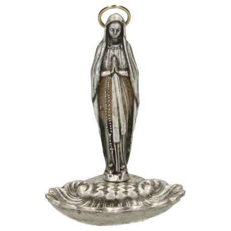 Wijwatervat 9.5 cm - O.L.V. van Lourdes - Métal Agté 