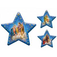 Plaque Magnétique - Etoile de Noël - 7 X 7 cm