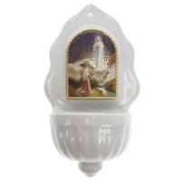 Bénitier - Appar Lourdes - Porcelaine 16 x 9 cm