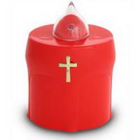 Lampe de cimetiere rouge fournie sans piles