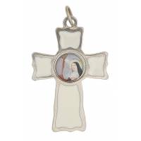 Croix de la Paix Ste Rita - Email Blanc