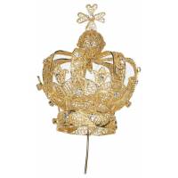 Keizerkroon Metaal Verguld / Strass 6 Cm 