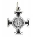 Croix St Benoît - 18 X 18 mm - Noir / Agté