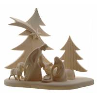 Creche/2 Sapins 06 Cm Naturel
