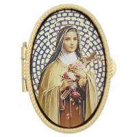 Pillendoosje - H Theresia - Mozaiek - Ov 52 X 36 mm 