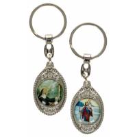 Porte-Clefs Ste Rita / St Christophe 90 X 25 mm