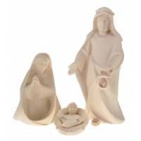 Ste Famille pour personnages de crèche de 16 cm bois naturel