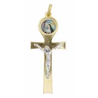 Croix Egyptienne Ste Rita - 55 mm - Métal Doré